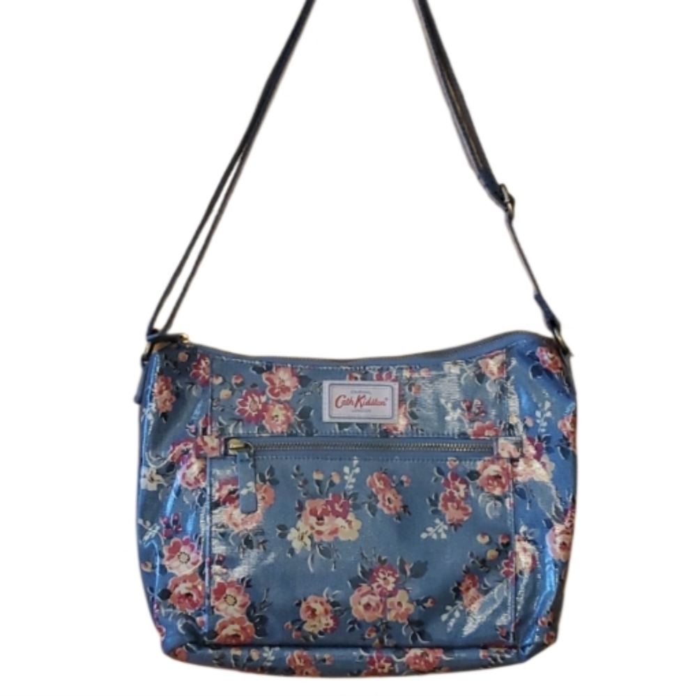 Cath Kidston Blue Floral Crossbody Cosmetic Bag